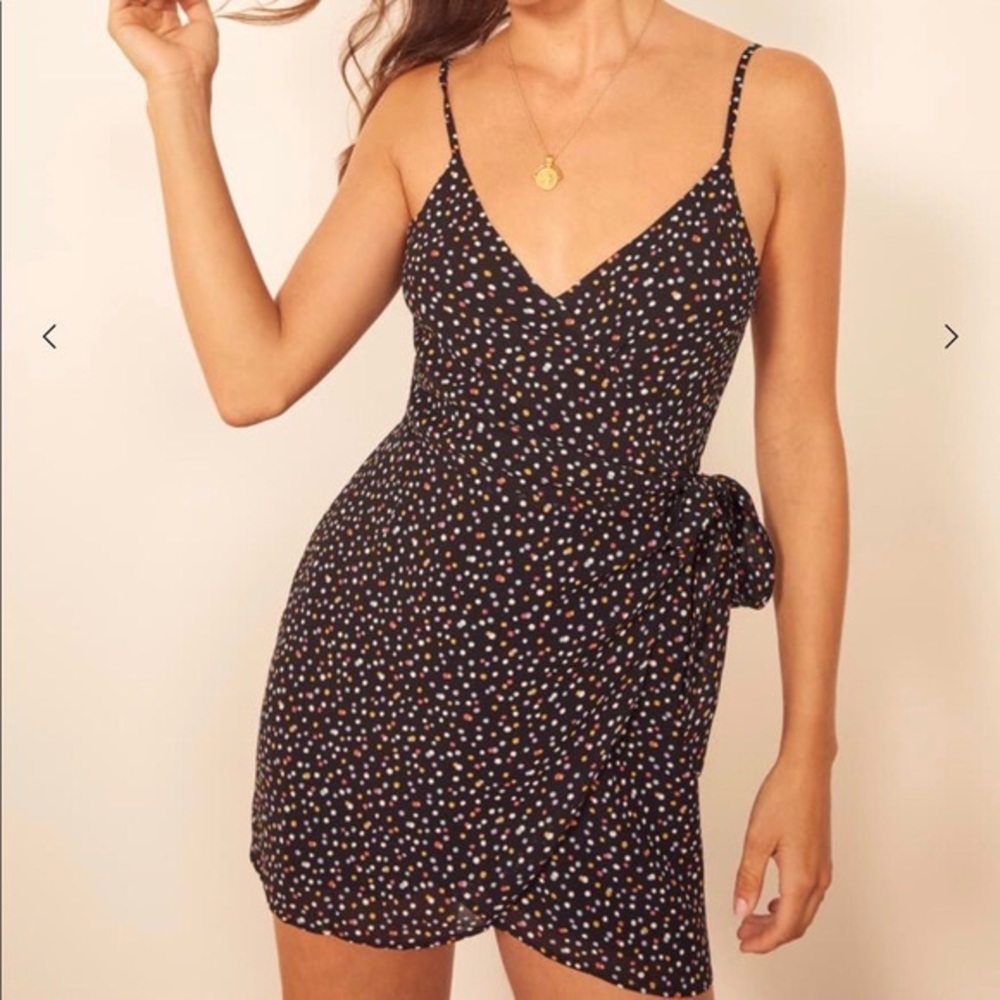 reformation troppo mini wrap dress
